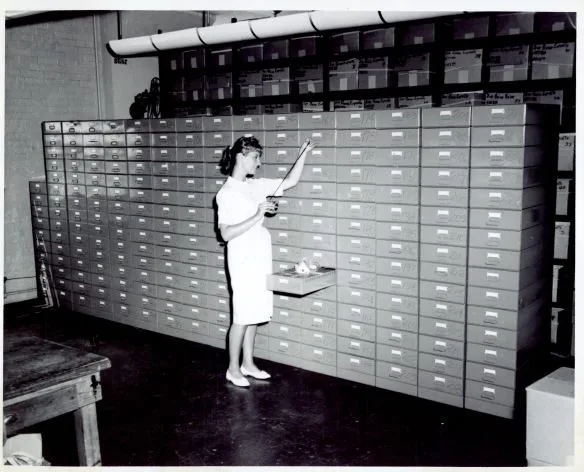 microfilm storage room