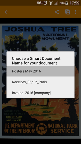 Choose one of your multiple smart document names