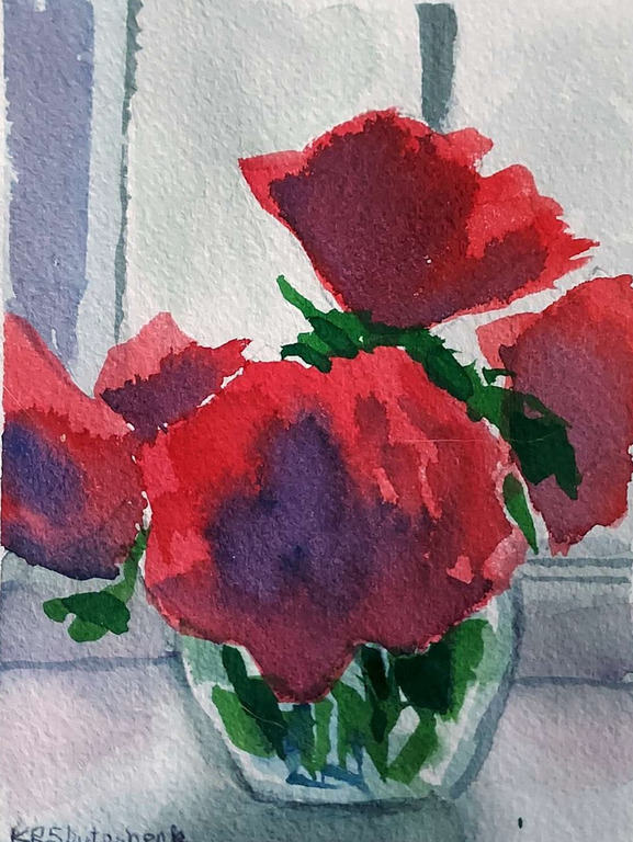 Kay Sluterbeck's Roses watercolor