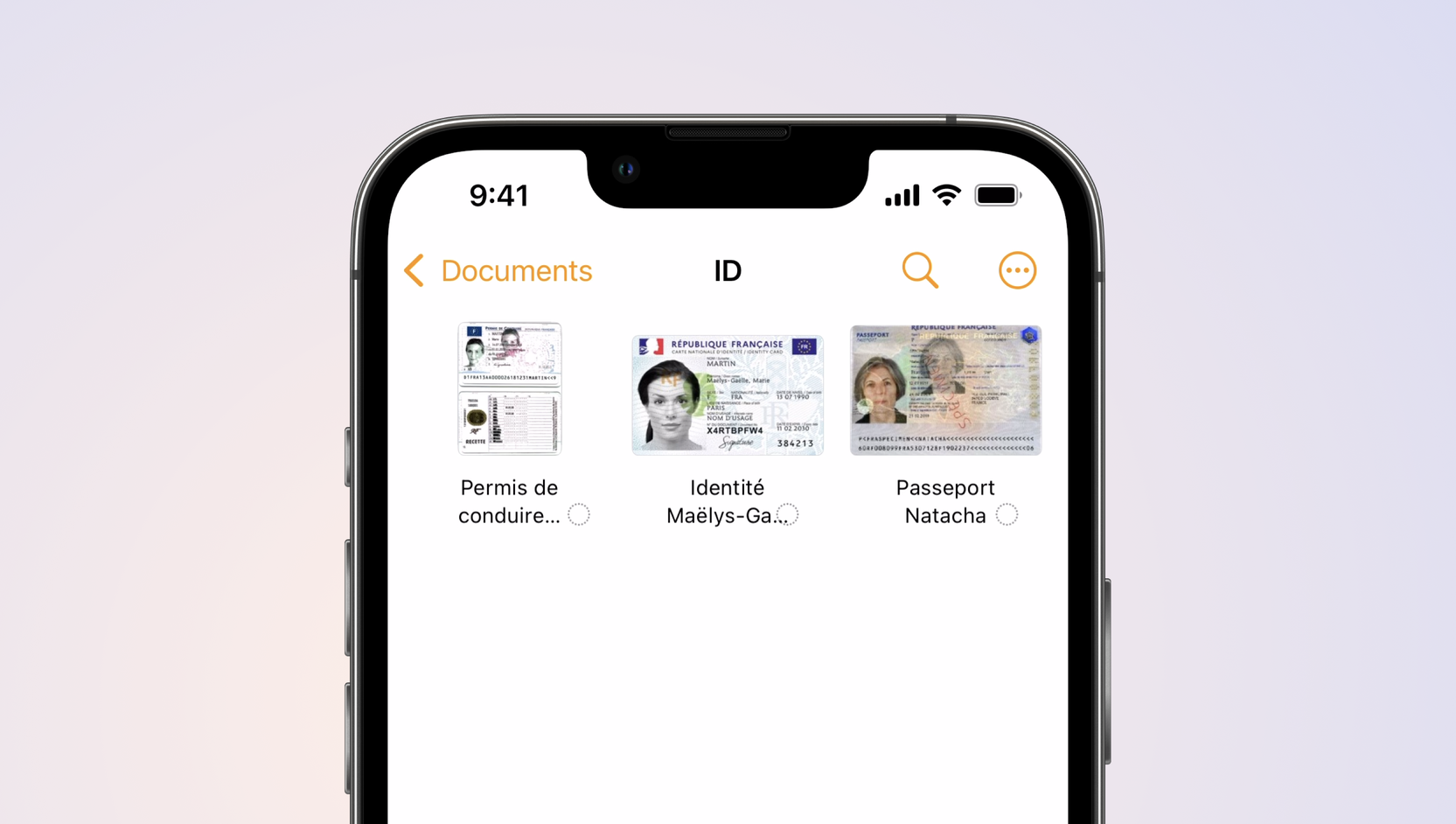 IDs scanned in Genius Scan