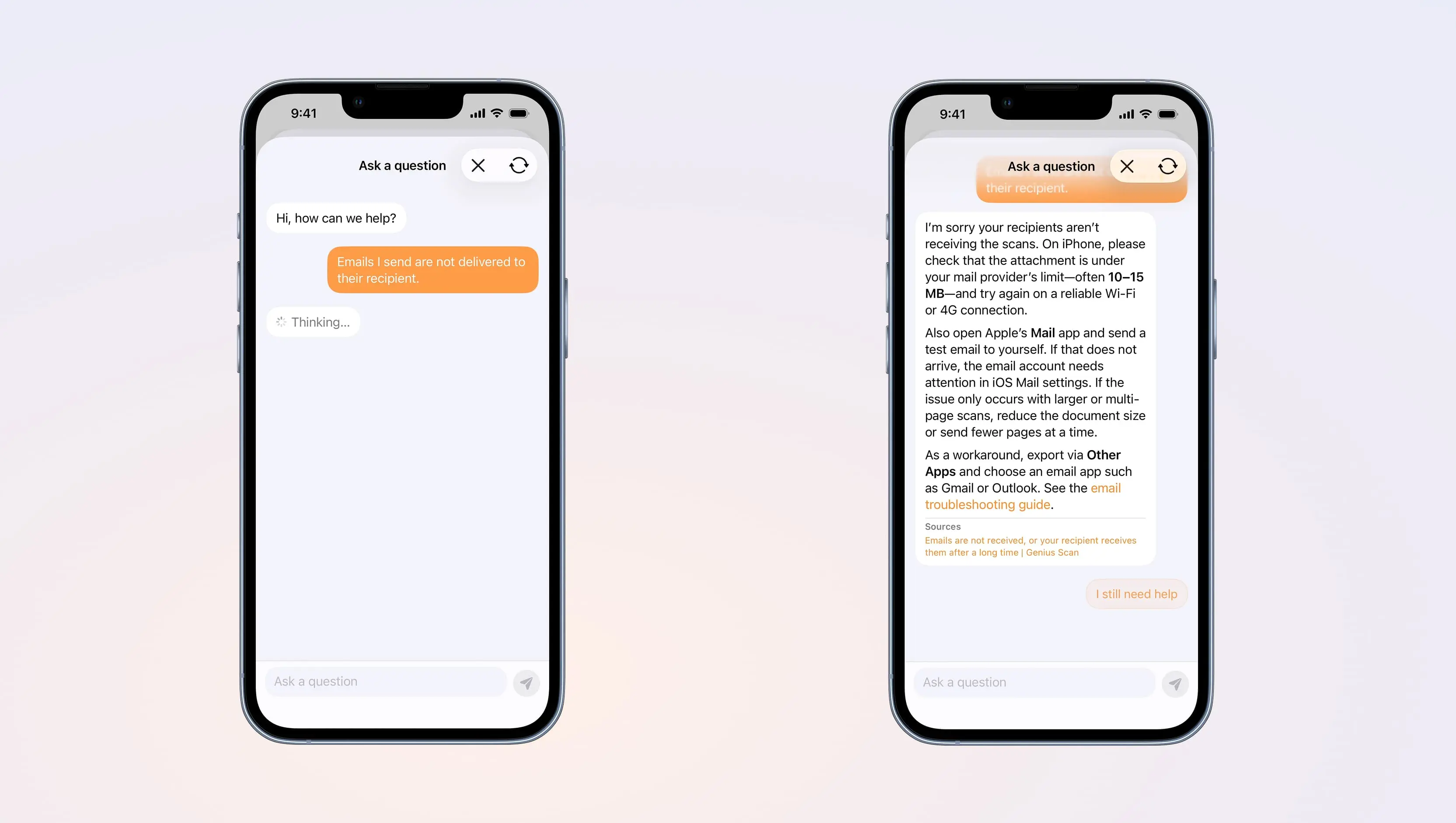 Screen of Siri AI on iOS